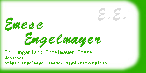 emese engelmayer business card